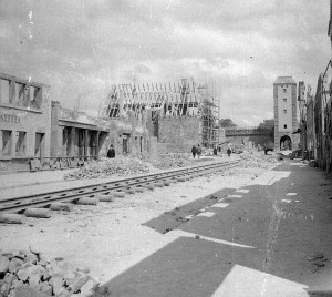 Schienen in der Galgengasse 1945